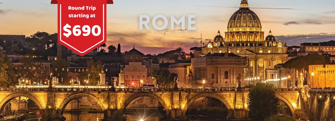 Round Trip to Rome Starting at $690